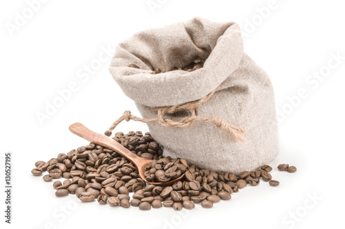 Coffee beans isolated on a white background cutout