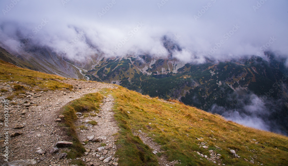 A beautiful mountain landscape above tree line A beautiful mountain landscape above tree line