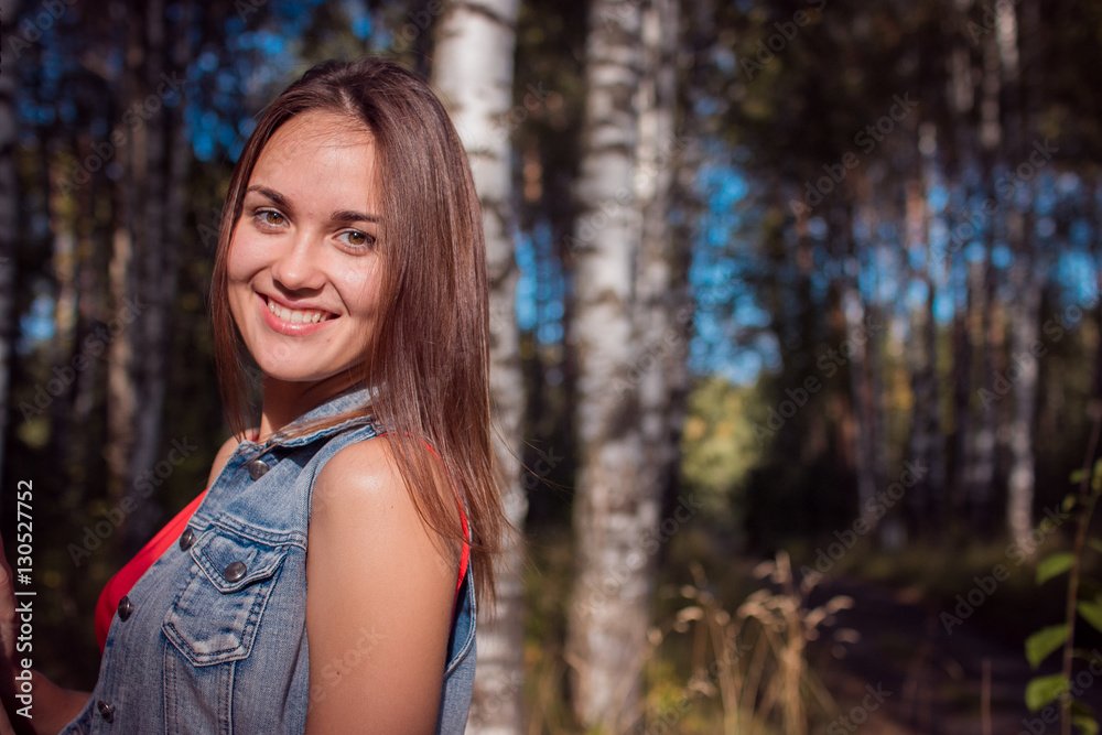 portrait of the charming girl in the fresh air, sun portrait of the charming girl in the fresh air, sun