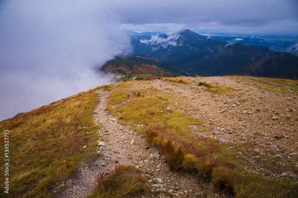 A beautiful mountain landscape above tree line A beautiful mountain landscape above tree line