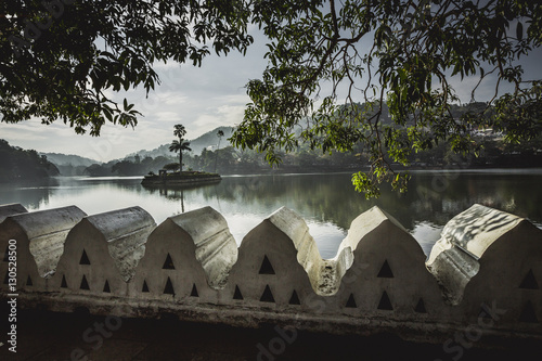 Artificial lake Bogambara and Diyathilaka Mandapaya / Island of photo