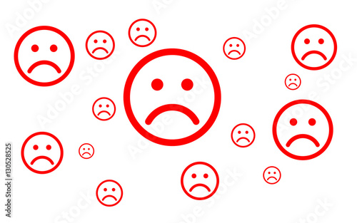 Unglückliche Smilies