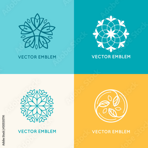 Vector set of logo design templates