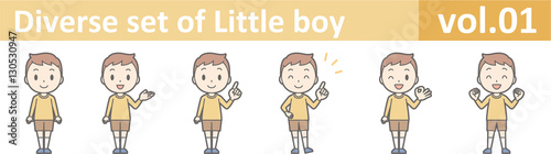 Diverse set of little boy , EPS10 vector format vol.01