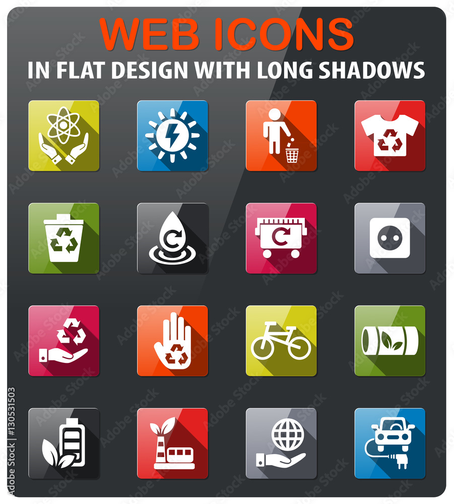 alternative energy icon set