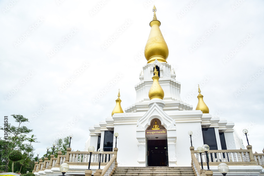The Main Chedi of Wat Aranyabanpot in Nong Khai Province, Thailand