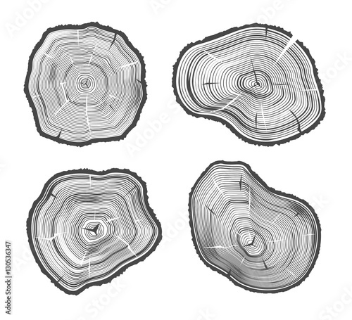 Wood cut icons