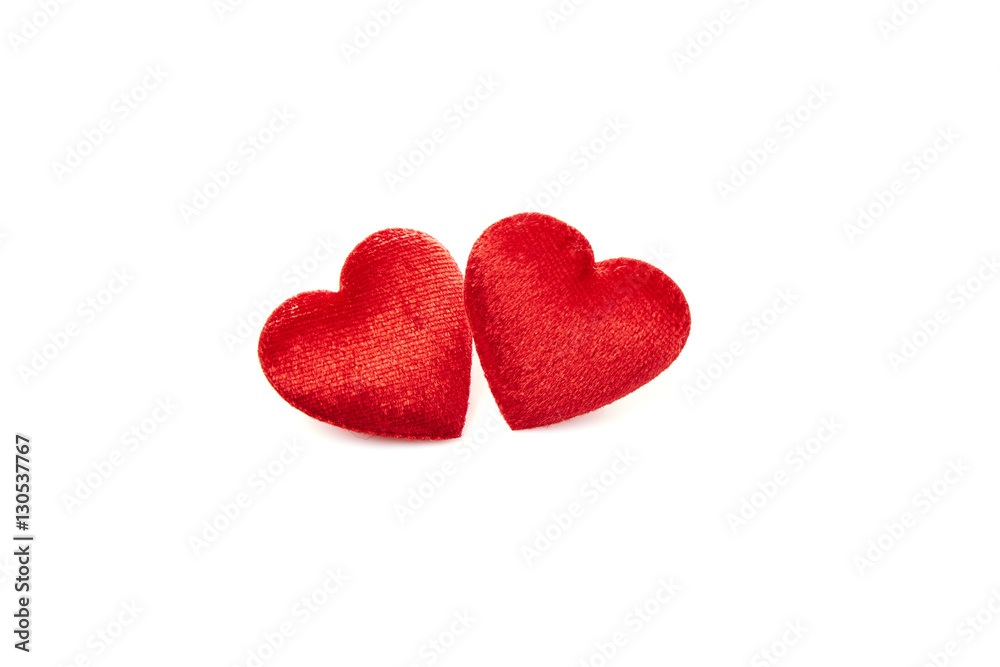 Two red hearts