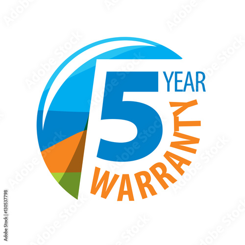 vector logo 5 years warranty