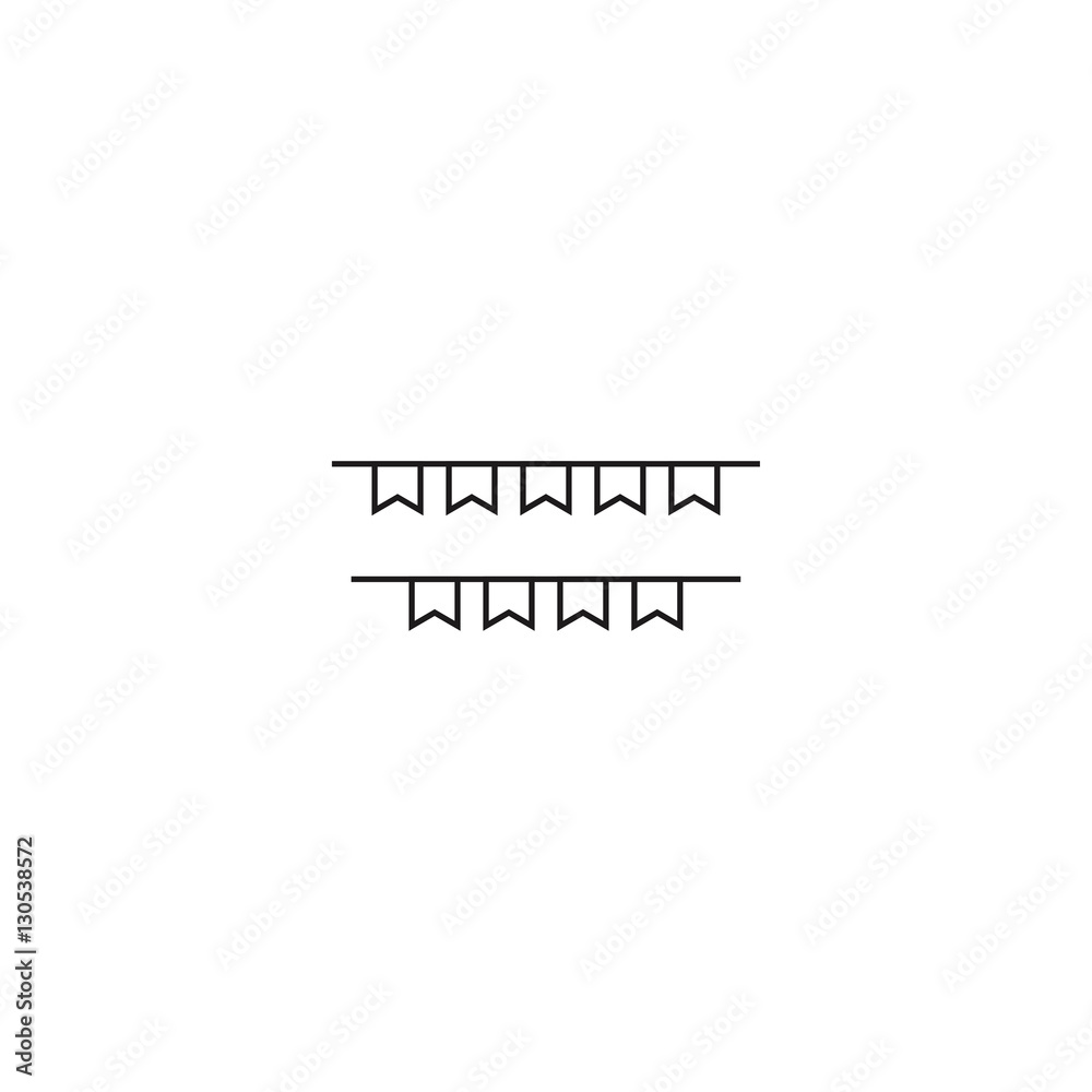 party flags outline icon vector