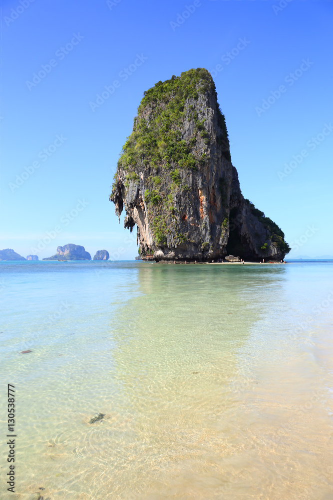 rock on tropical beach in Thailand