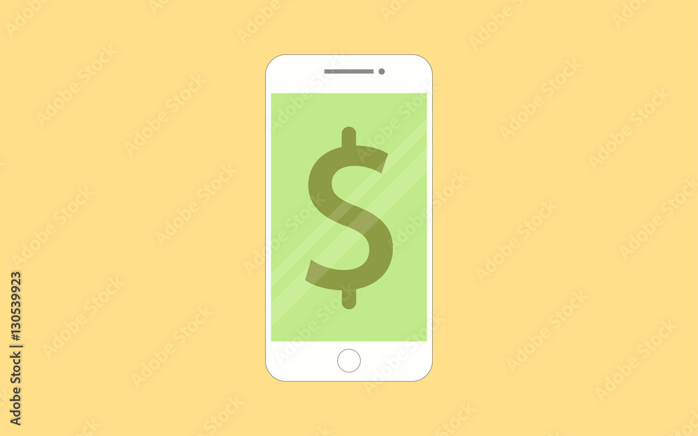 Smartphones with mobile banking app on the screen Smartphones with mobile banking app on the screen