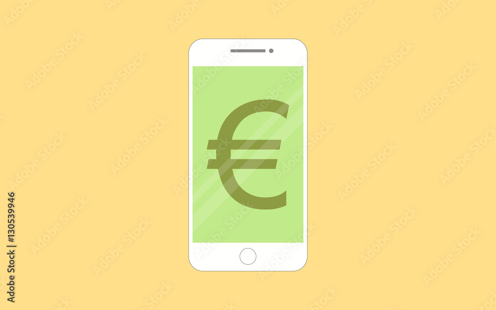 Smartphones with mobile banking app on the screen Smartphones with mobile banking app on the screen