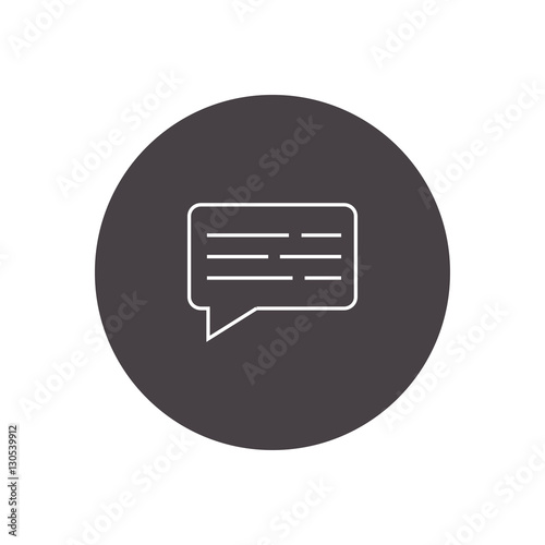 bubble chat outline icon illustration