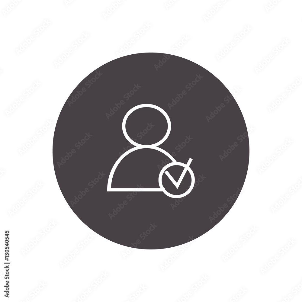 add user outline icon illustration