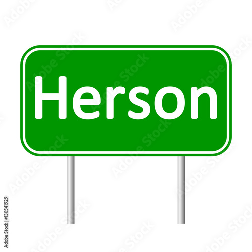 Herson road sign. photo