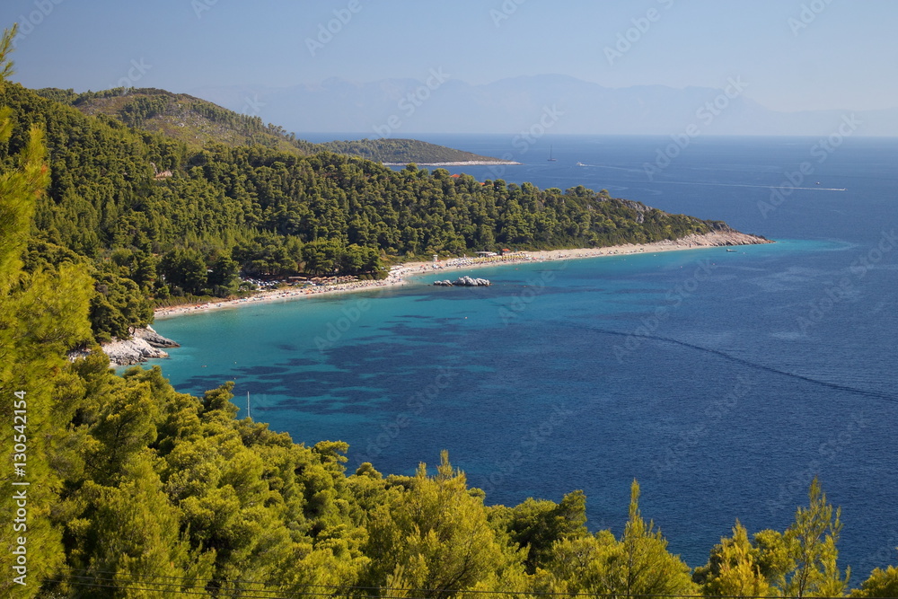 Milia beach, Skopelos island, Sporades island, Greek island, Thessaly, Aegean Sea, Greece