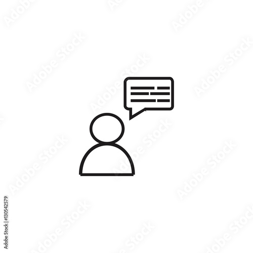 man chat outline icon illustration