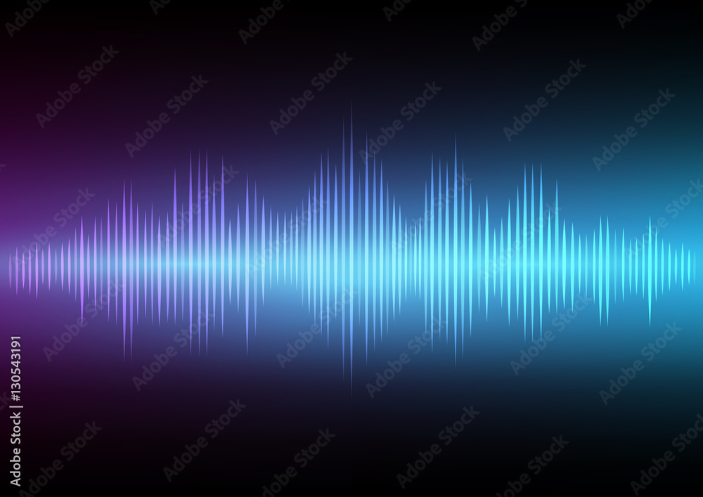 Abstract digital sound wave and music beats background that can used for business presentation.
