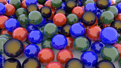 3D colorful spheres