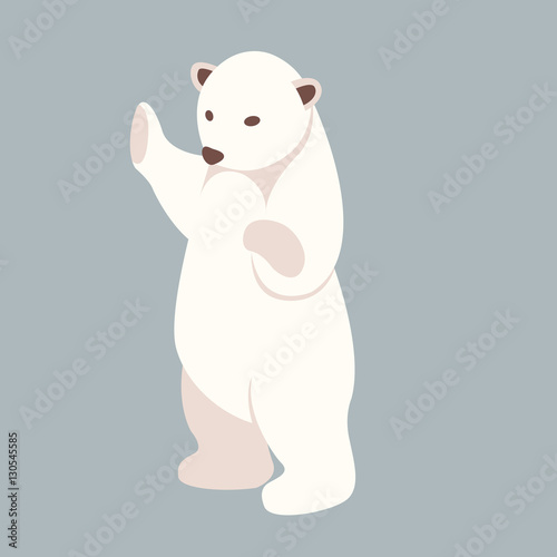 polar bear vector illustration style Flat