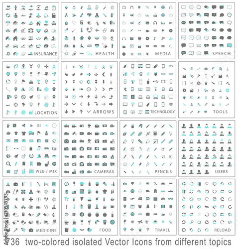 Big Icon Set / two-colored / Vektor