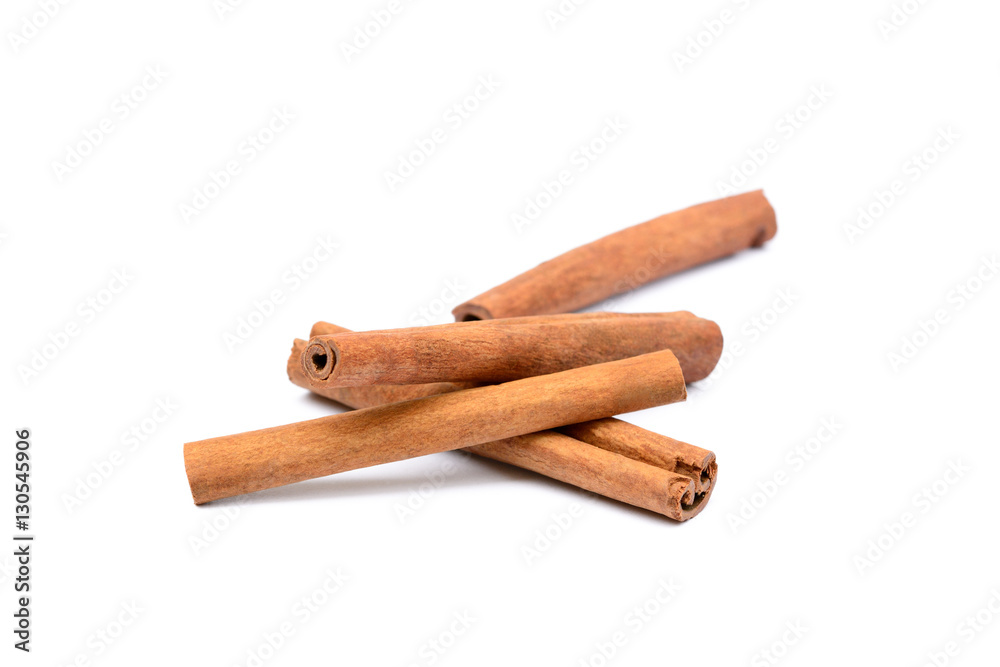 Fragrant  cinnamon isolated on white background