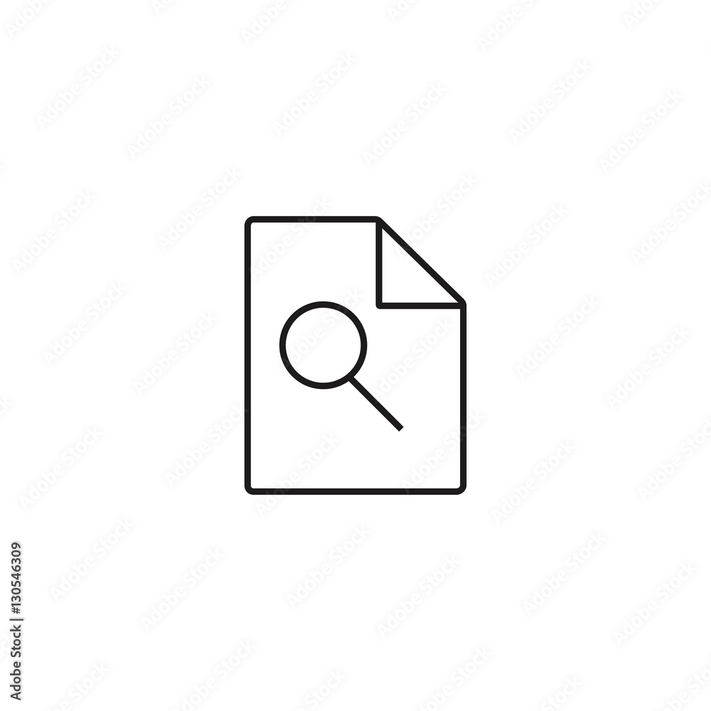 search document outline icon vector sign search document outline icon vector sign