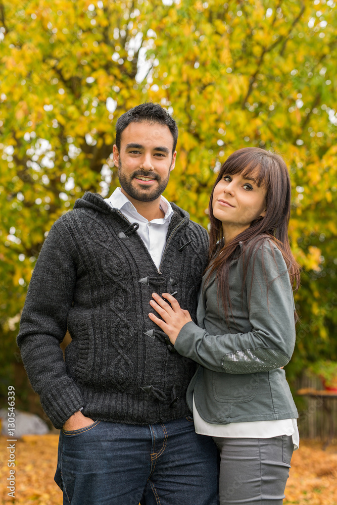hispanic couple dating in autumn hispanic couple dating in autumn