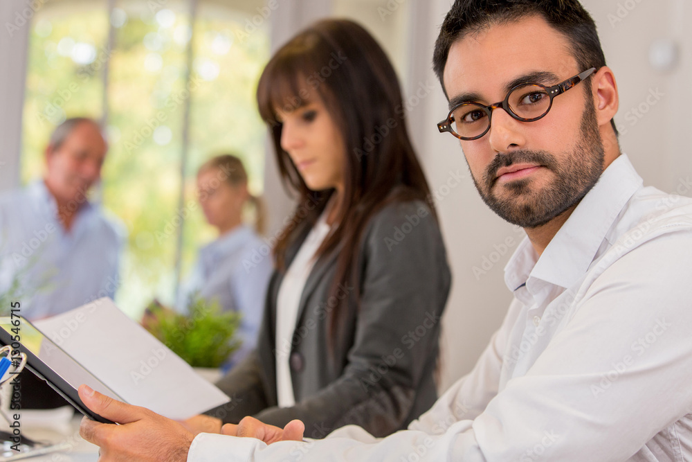 businees people working together in office