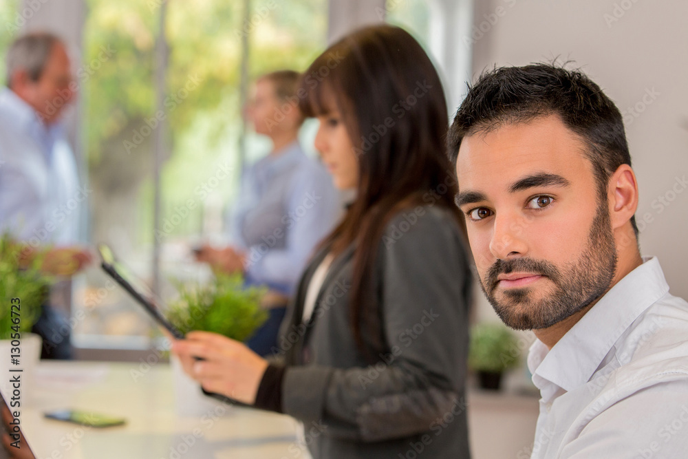 businees people working together in office businees people working together in office