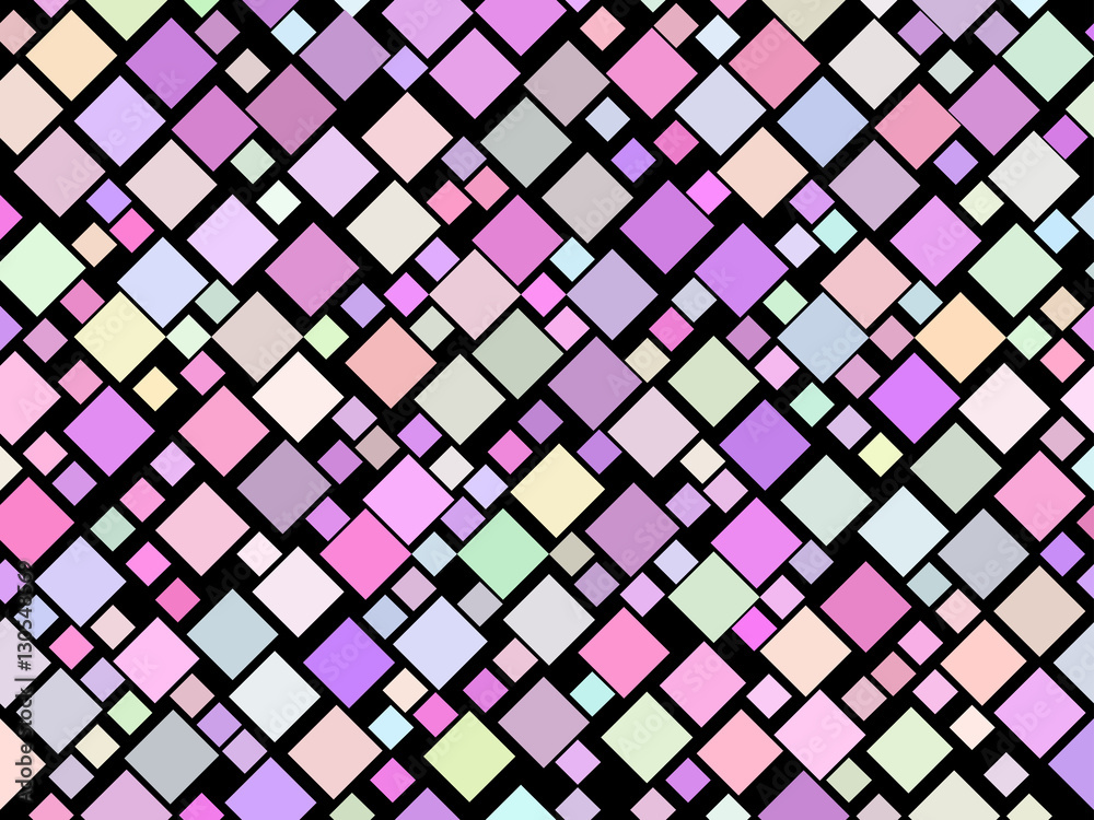 Fototapeta premium Colorful seamless pattern with squares. Modern pattern for decoration. Vector illustration.