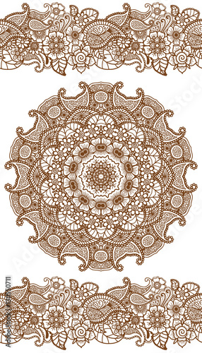 Round brown mandala.