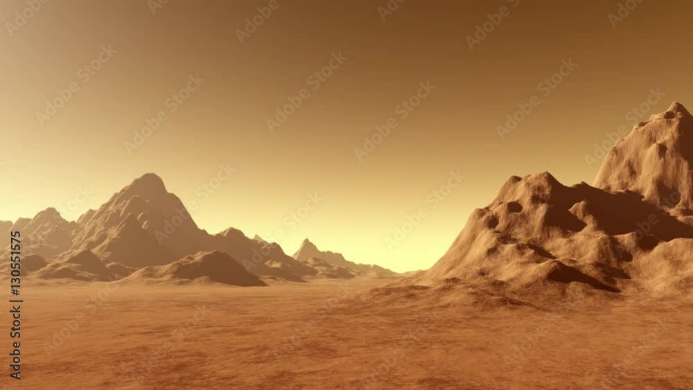 3D rendered Animation of the surface of Planet Mars.
