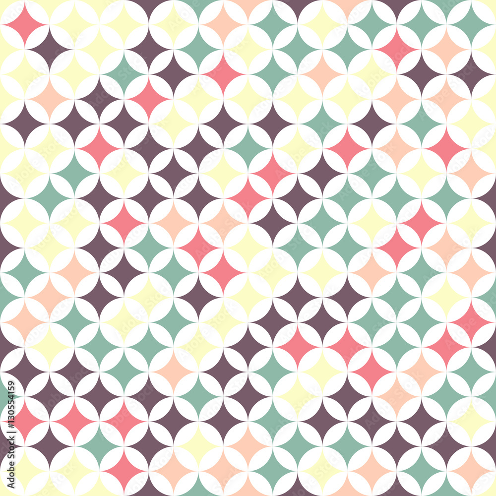 Abstract seamless pattern of bright geometric shapes. Abstract seamless pattern of bright geometric shapes.
