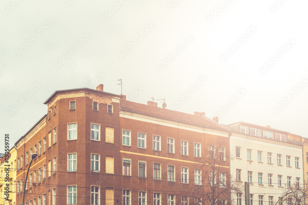 houses overview at berlin on sunny day