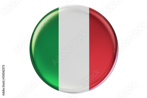 Badge with flag of Italy, 3D rendering