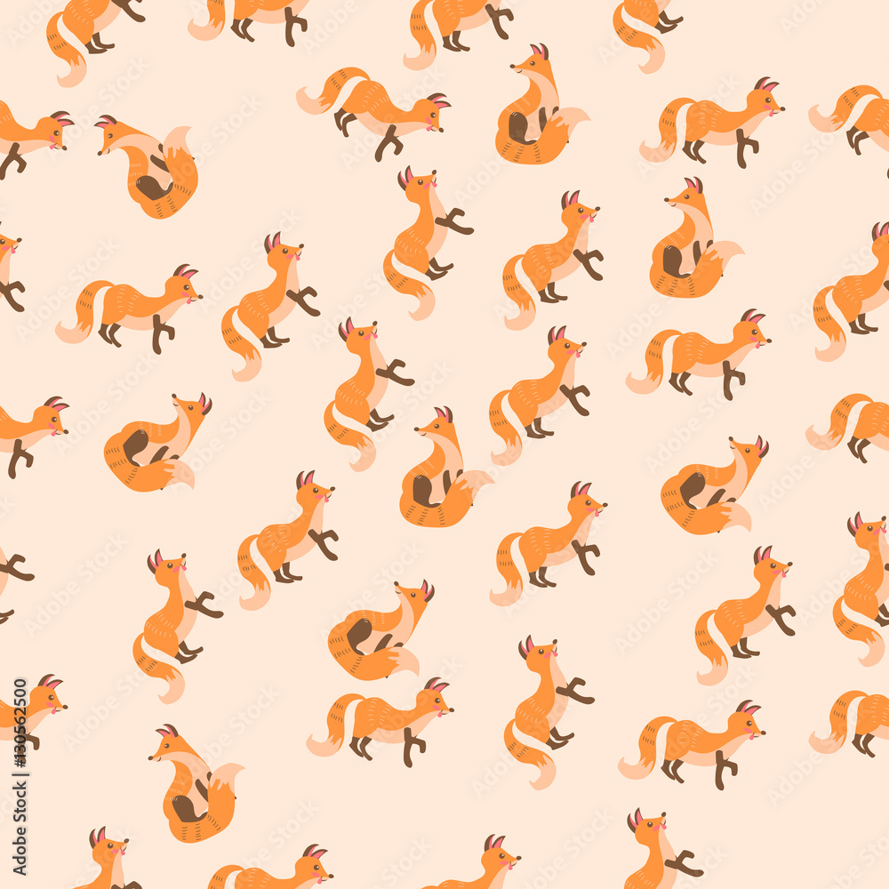 Fototapeta premium vector illustration of a cute fox