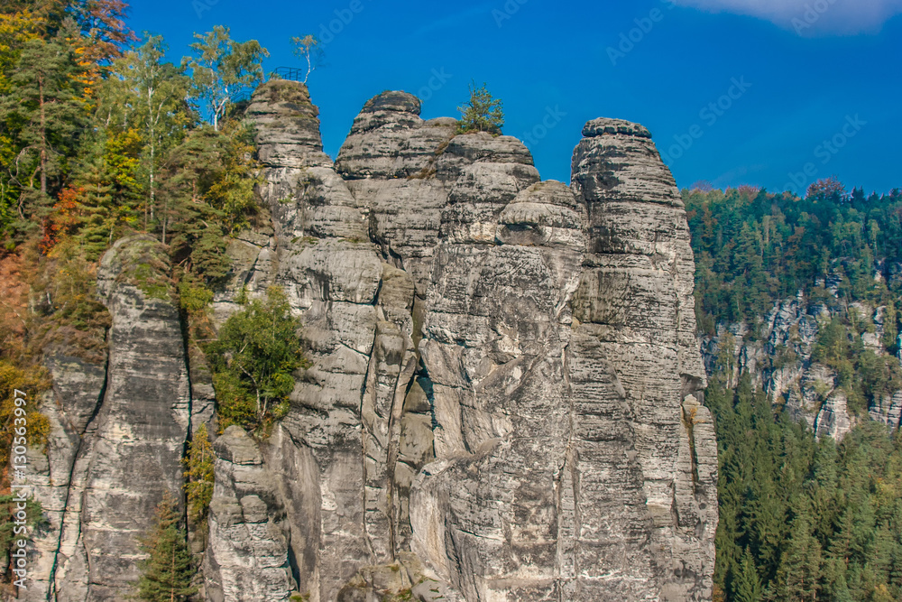 Landscape in the national park of the saxonian suisse