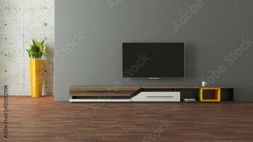 modern tv stand with wall design