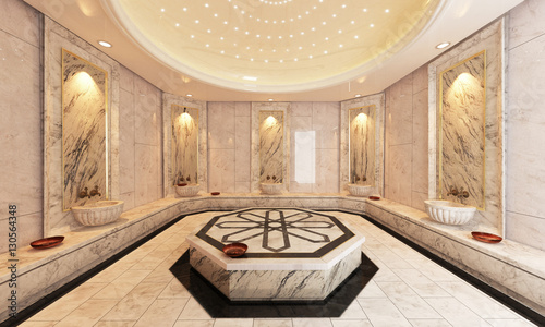 marble Turkish Hamam, bath modern design photo
