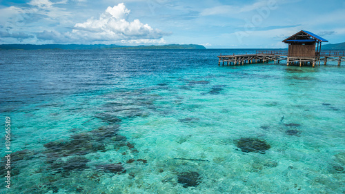 Pier on Arborek Island - Raja Ampat, West Papua, Indonesia