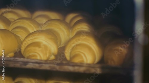 croissants in the oven