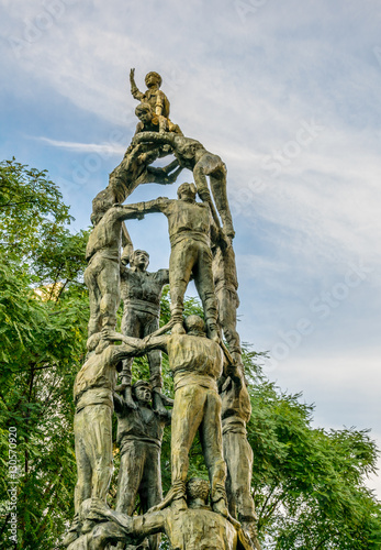 the Castellers monument from the catalan artist Francesc Angles i Garcia in the city of Tarragona photo