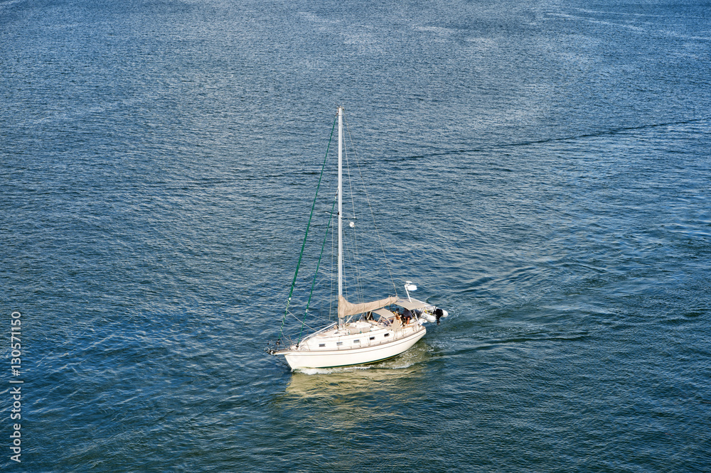 Fototapeta premium Modern yacht or sailing boat