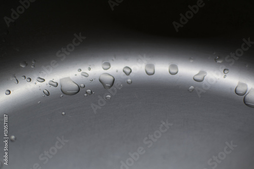 Water drops on abstract surface with shadow