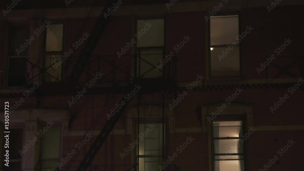 Establishing Shot, City Apartment at Night Establishing Shot, City Apartment at Night