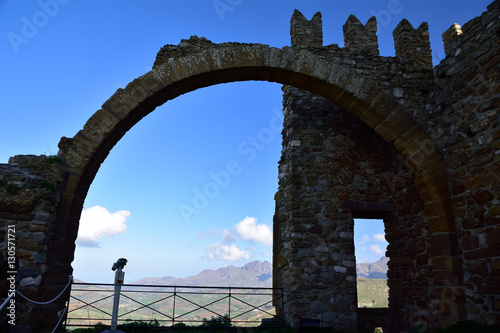 Veduta panoramica dal castello di Cefalà Diana, provincia di Palermo IT photo