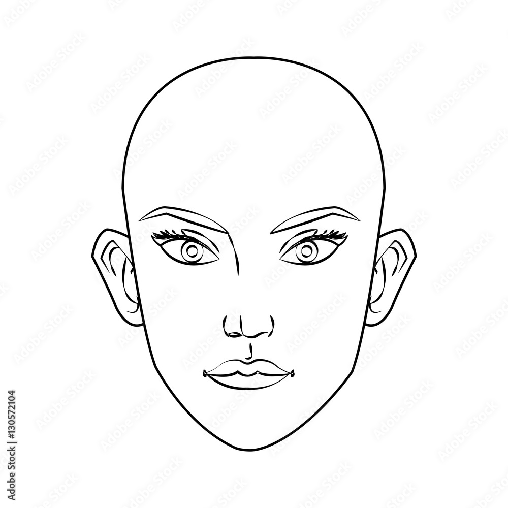 Woman face cartoon icon. Girl female avatar person people and human theme. Isolated design. Vector illustration Woman face cartoon icon. Girl female avatar person people and human theme. Isolated design. Vector illustration