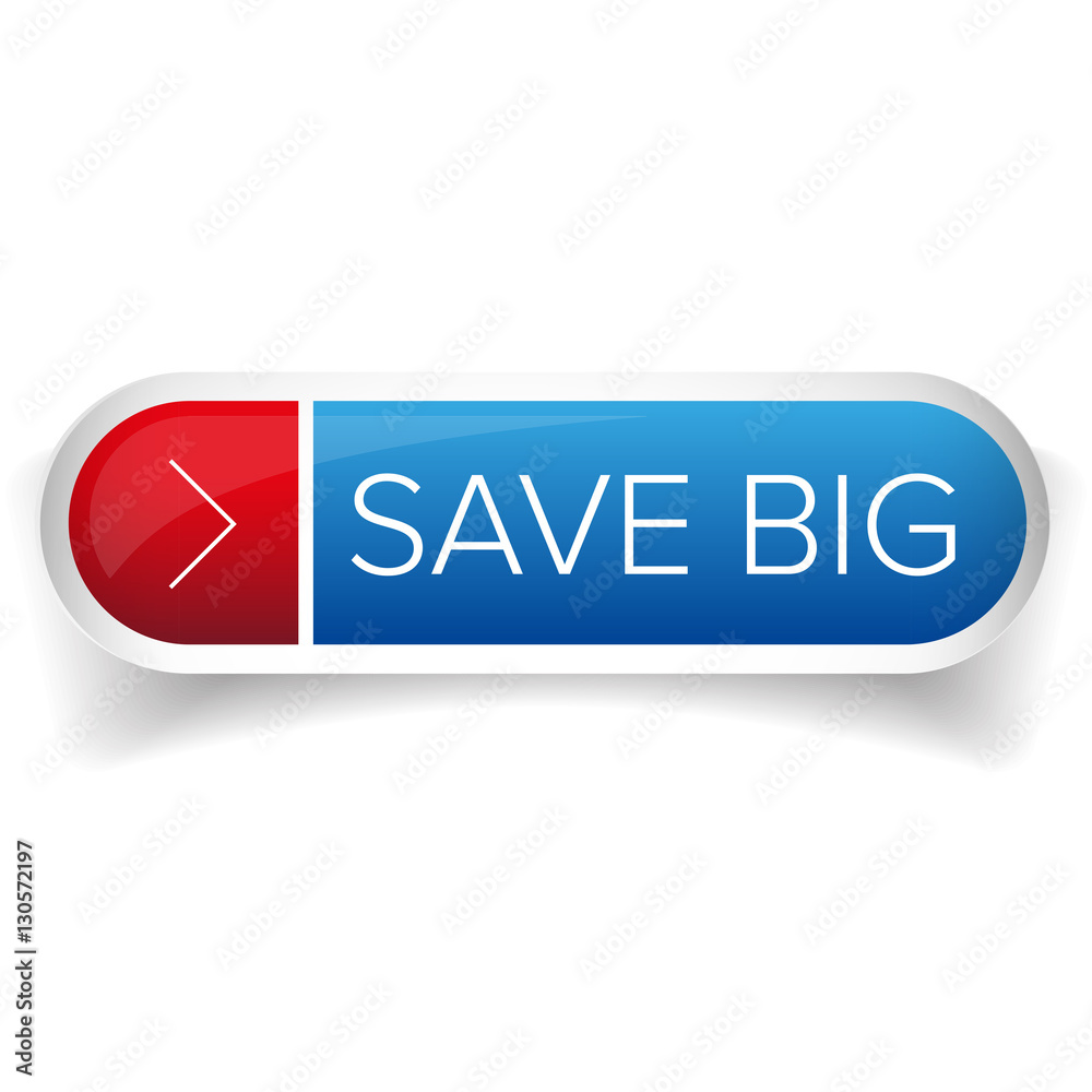 Save Big button vector Save Big button vector